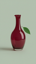 Garnet red glass carafe